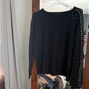Black Studded Long Sleeve